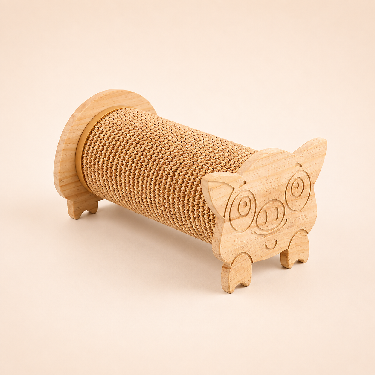 Solid Wood Sisal Cat Scratching Roller