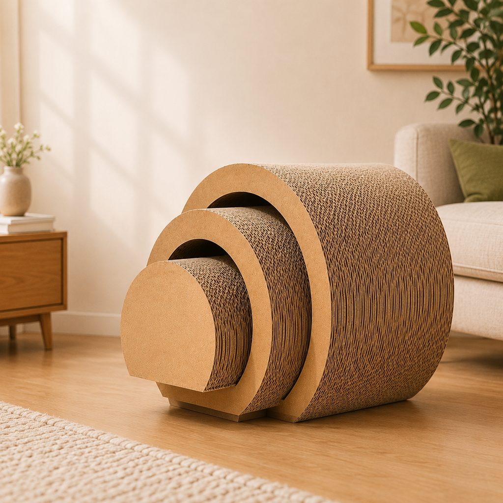 Interactive Cardboard Cat Scratching Tunnel