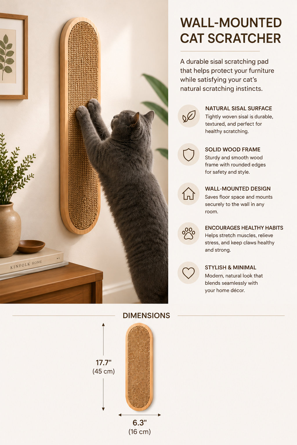 Wall Mounted Cat Scratcher