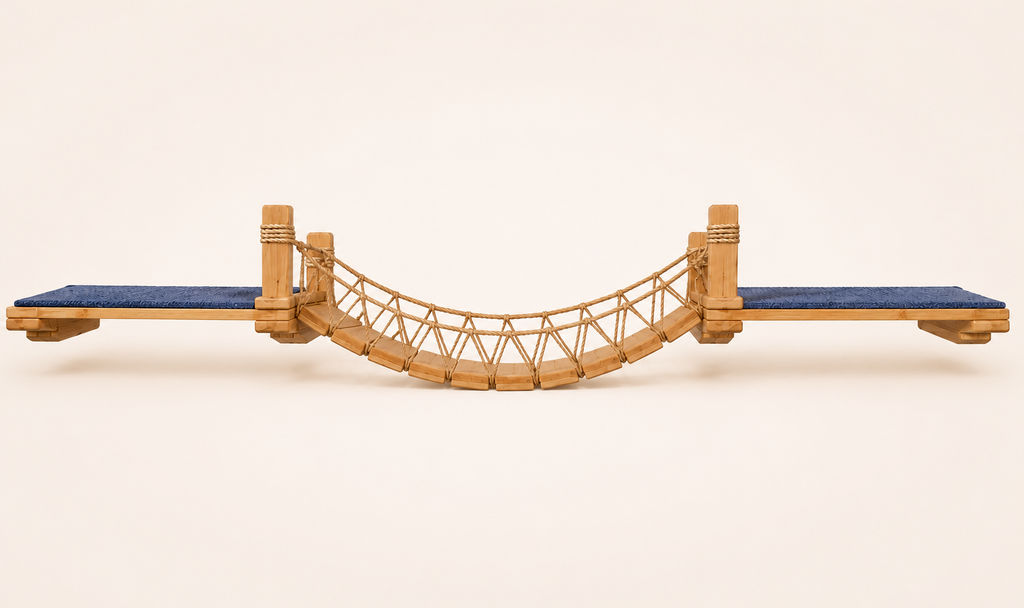 Solid Wood Cat Wall Suspension Bridge