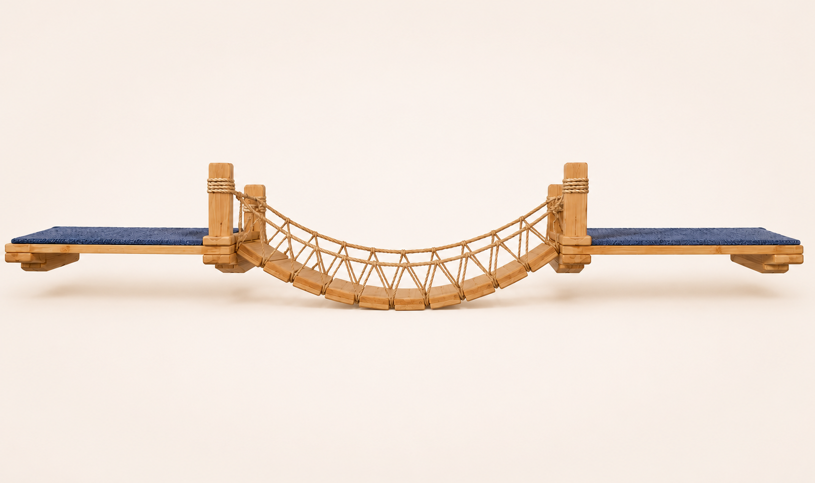Solid Wood Cat Wall Suspension Bridge